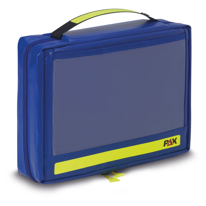 PAX Ampullarium M, Farbe blau, Material PAX - Tec, Frontansicht geschlossen.