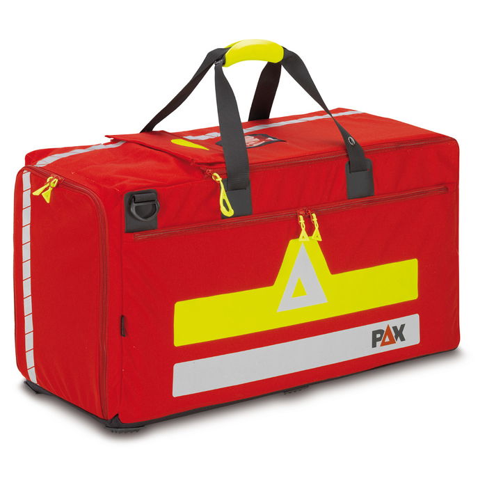PAX Clothing Bag L, Feuerwehr, Polizei, Rettungsdienst. Frontaufnahme PAX Bekleidungstasche rot.