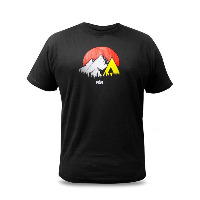 PAX T-Shirt Sonnenaufgang, Damen, Größe XS, Farbe schwarz.