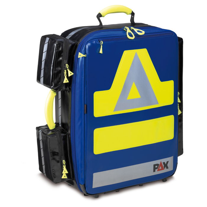 PAX Notfallrucksack Wasserkuppe, Frontansicht, Material PAX Tec, Farbe blau.